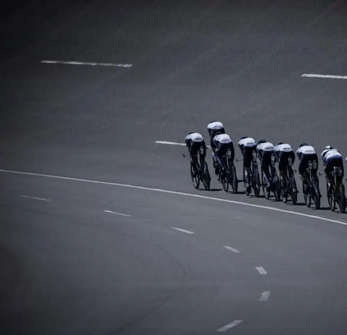 Pho3nix Sub7 cycling pacemakers in team time-trial formation